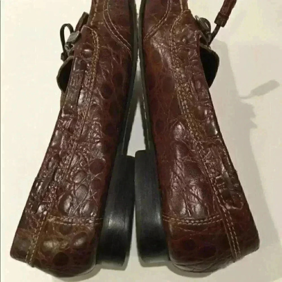 Unisa Brown Flats 9 Leather Loafer Tortoise Print - Picture 4 of 8